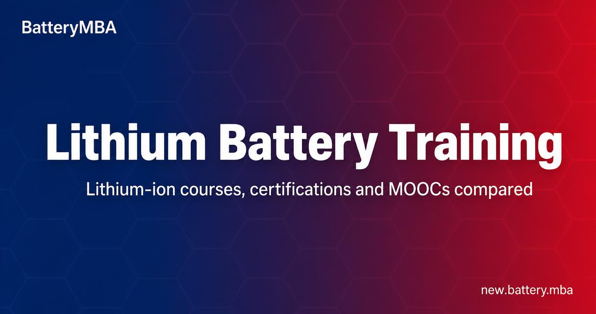 Lithium battery course and training guide