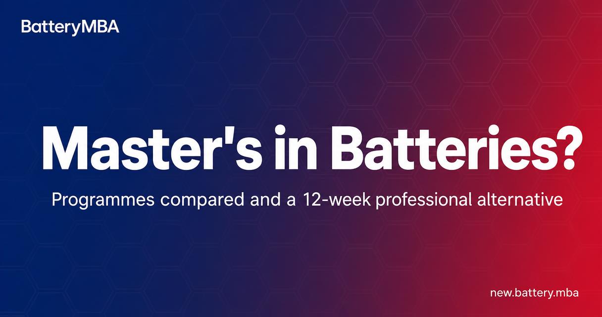 Is there a master's degree in batteries?